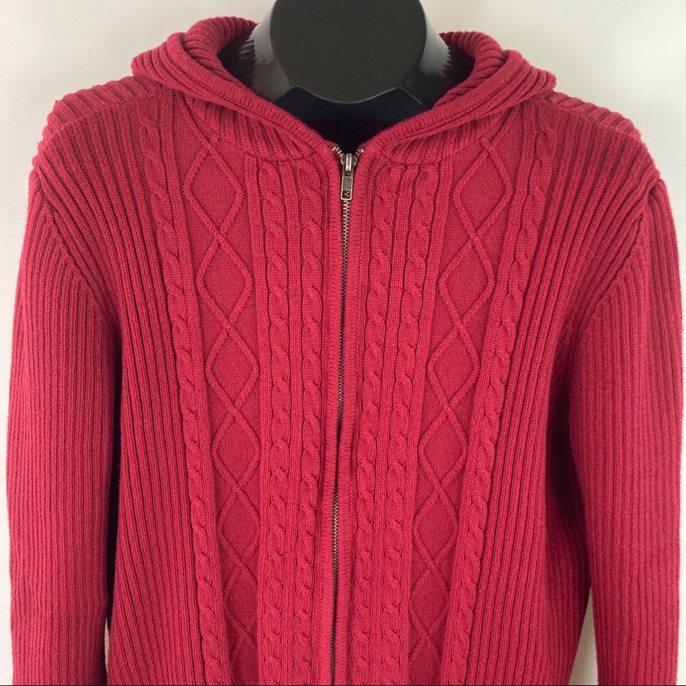(SOLD) Zip-Up Cotton Sweater Hoodie XL - Picture 2 of 10